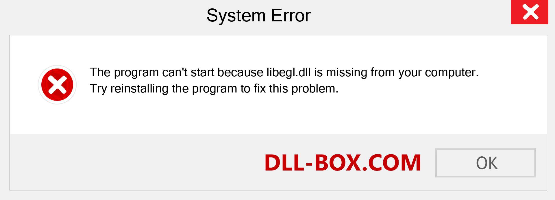  libegl.dll file is missing?. Download for Windows 7, 8, 10 - Fix  libegl dll Missing Error on Windows, photos, images